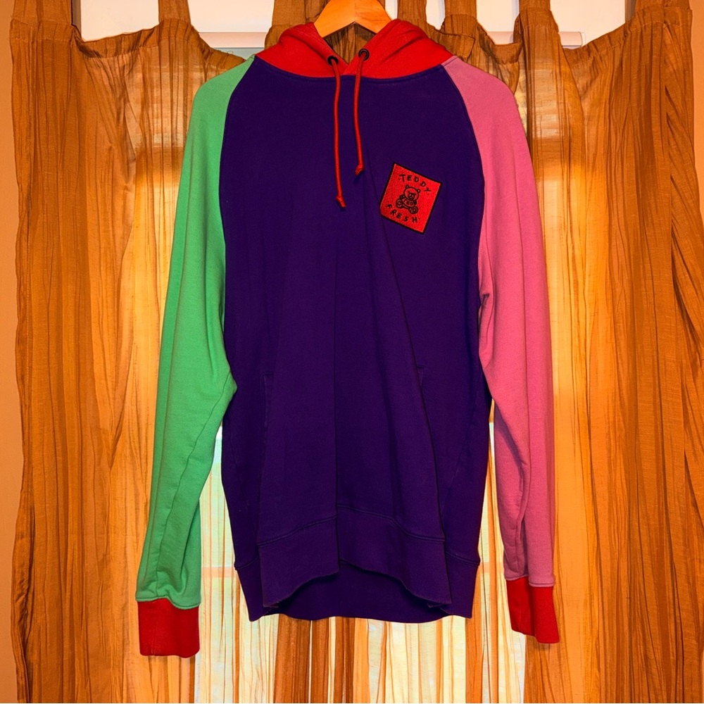 Teddy Fresh Multicolor Men's Sweater with Red Hood